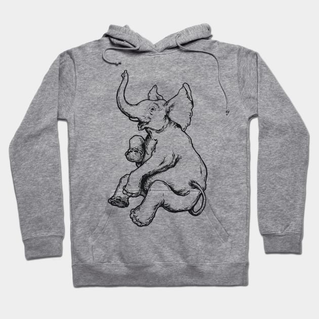 A Levity of Animal: Elephant in the Room Hoodie by calebfaires